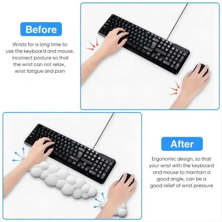 Cloud Wrist Rest Memory Foam Mouse Pad Office Desktop Wrist Brace (Purple) - Mouse Pads by buy2fix | Online Shopping UK | buy2fix