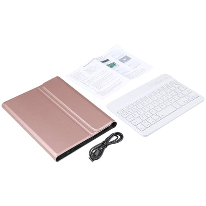 A06 Detachable Lambskin Texture Ultra-thin TPU Bluetooth Keyboard Leather Tablet Case with Stand For iPad mini 6 (Rose Gold) - For iPad mini by buy2fix | Online Shopping UK | buy2fix