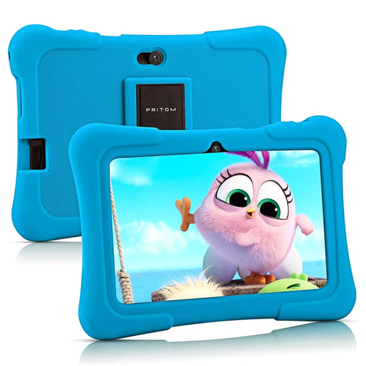 Pritom K7 Kids Education Tablet PC, 7.0 inch, 1GB+32GB, Android 10 Allwinner A50 Quad Core CPU, Support 2.4G WiFi / Bluetooth / Dual Camera, Global Version with Google Play(Light Blue) -  by PRITOM | Online Shopping UK | buy2fix