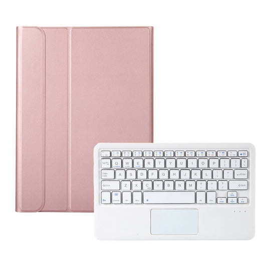 AK10-A 2 in 1 Detachable Bluetooth Keyboard + Lambskin Texture TPU Protective Leather Tablet Case with Touchpad & Holder for Lenovo Qitian K10 TB-X6C6X(Rose Gold) - Lenovo Keyboard by buy2fix | Online Shopping UK | buy2fix