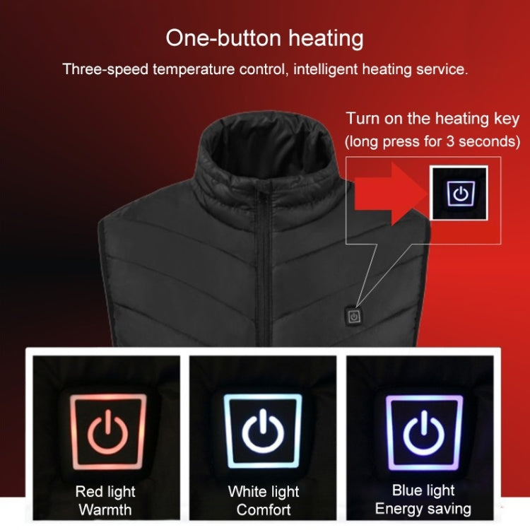 USB Heated Smart Constant Temperature Hooded Warm Coat for Men and Women (Color:Dark Blue Size:S) - Down Jackets by buy2fix | Online Shopping UK | buy2fix