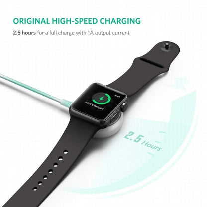 30cm Type-C Universal Portable Magnetic Wireless Charger for Apple Watch Series 7 & 6 & 5 & 4 & 3 & 2(White) - Charger / Holder by buy2fix | Online Shopping UK | buy2fix