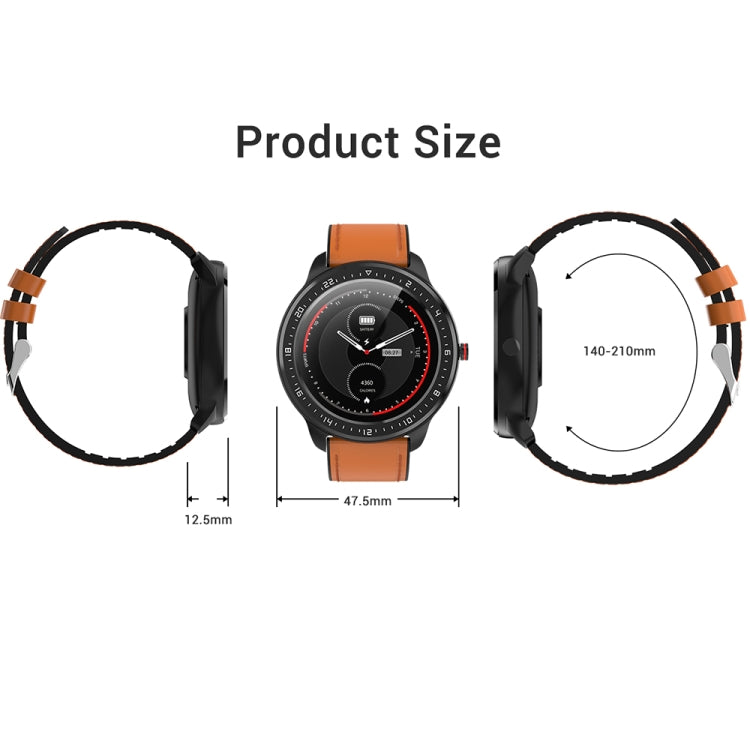 Z06 Fashion Smart Sports Watch, 1.3 inch Full Touch Screen, 5 Dials Change, IP67 Waterproof, Support Heart Rate / Blood Pressure Monitoring / Sleep Monitoring / Sedentary Reminder (Black Brown) - Smart Wear by buy2fix | Online Shopping UK | buy2fix