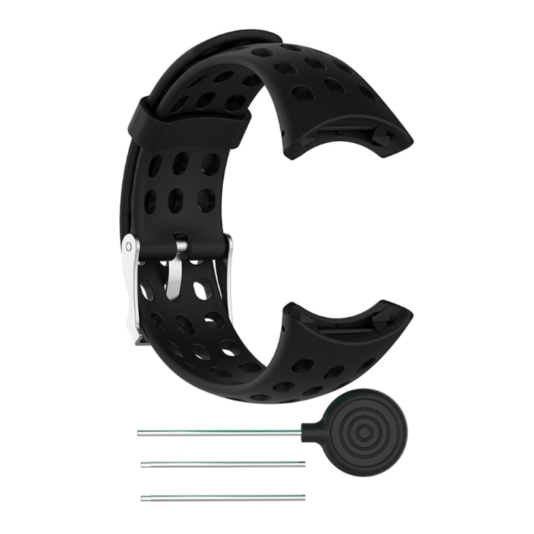 Silicone Male  Watch Band for SUUNTO M1 / M2 / M4 / M5(Black) - Smart Wear by buy2fix | Online Shopping UK | buy2fix