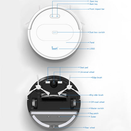 BOWAI OB11 Household Intelligent Remote Control Sweeping Robot (White) - Consumer Electronics by buy2fix | Online Shopping UK | buy2fix