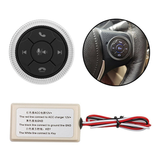 DQX-999A Multifunctional Steering Wheel Button Controller Car DVD Screen Wireless Remote Control (Silver) - In Car by buy2fix | Online Shopping UK | buy2fix