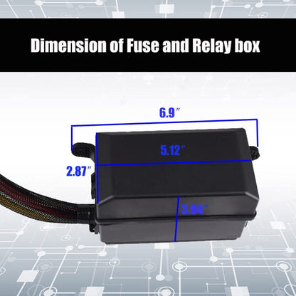 12V 5 Pin Car 6 Slots Waterproof Relay Fuse Box with Cable -  by buy2fix | Online Shopping UK | buy2fix