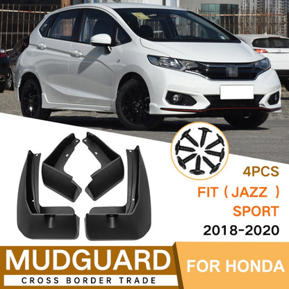 For Honda Fit Jazz Sport 2018-2020 4pcs/Set Car Auto Soft Plastic Splash Flaps Fender Guard - Mudguards by buy2fix | Online Shopping UK | buy2fix