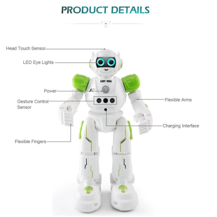 JJR/C R11 CADY WIKE Smart Touch Control Robot with LED Light, Support Waling / Sliding Mode (Green) - RC Robots by JJR/C | Online Shopping UK | buy2fix