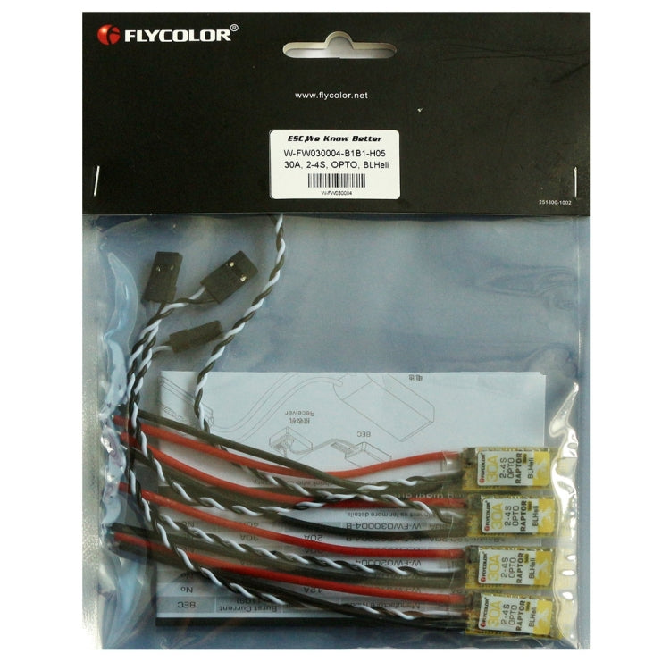 4 PCS Flycolor Raptor 390 30A 2-4S Electric Speed Controller - Toys & Hobbies by buy2fix | Online Shopping UK | buy2fix