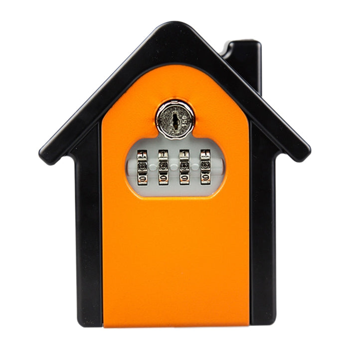 Hut Shape Password Lock Storage Box Security Box Wall Cabinet Safety Box, with 1 Key(Orange) - Security by buy2fix | Online Shopping UK | buy2fix