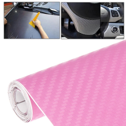 Car Decorative 3D Carbon Fiber PVC Sticker, Size: 152cm x 50cm(Pink) - Auto Film by buy2fix | Online Shopping UK | buy2fix