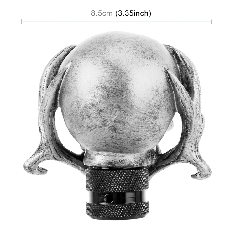 Universal Vehicle Car Creative Skull Double Heads Shaped Shifter Cover Manual Automatic Gear Shift Knob (Silver) - Shift Knob by buy2fix | Online Shopping UK | buy2fix