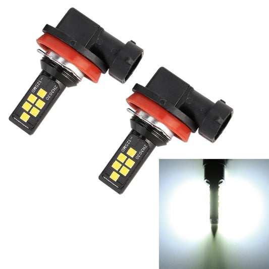 2 PCS H11 DC9-16V / 3.5W / 6000K / 320LM Car Auto Fog Light 12LEDs SMD-ZH3030 Lamps, with Constant Current (White Light) - Fog / Driving Lights by buy2fix | Online Shopping UK | buy2fix