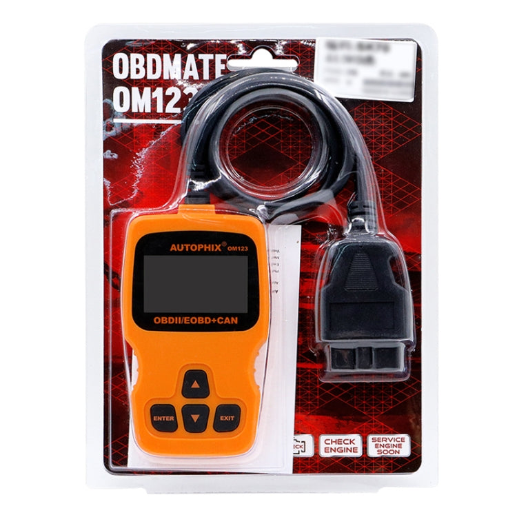 AUTOPHIX OM123 Car Portable OBD2 Scanner Car Diagnostic Tool OBD 2 Automotive Scanner EOBD Code Reader (Orange) - In Car by buy2fix | Online Shopping UK | buy2fix