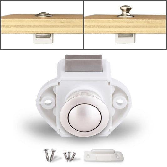 Press Type Drawer Cabinet Catch Latch Release Cupboard Door Stop Drawer Cabinet Locker for RV / Yacht / Furniture(White) - In Car by buy2fix | Online Shopping UK | buy2fix