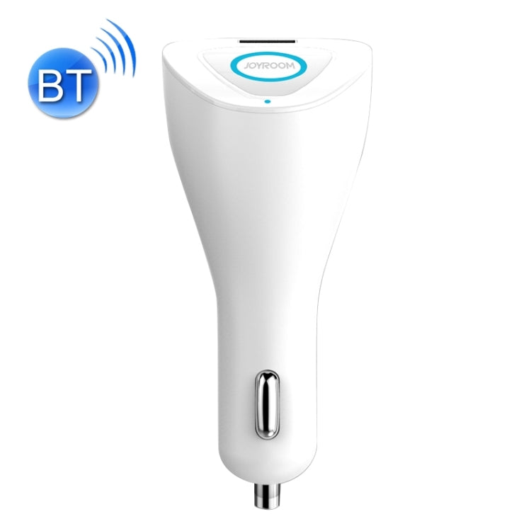 JOYROOM T600 2 in 1 Multifunctional Wireless Bluetooth 2.1A Single USB Port Car Charger + Earphone with Circular LED Indicator Light and Hands-free Call Functions for Cars & Pickups & SUV & Smartphone ... S & MP3 & MP4 and other USB-charged Devices(White) - In Car by JOYROOM | Online Shopping UK | buy2fix