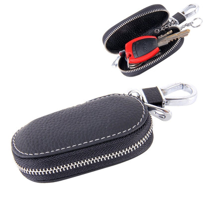 Universal Leather Crocodile Texture Waist Hanging Zipper Wallets Key Holder Bag (No Include Key)(Black) - Car Key Cases by buy2fix | Online Shopping UK | buy2fix