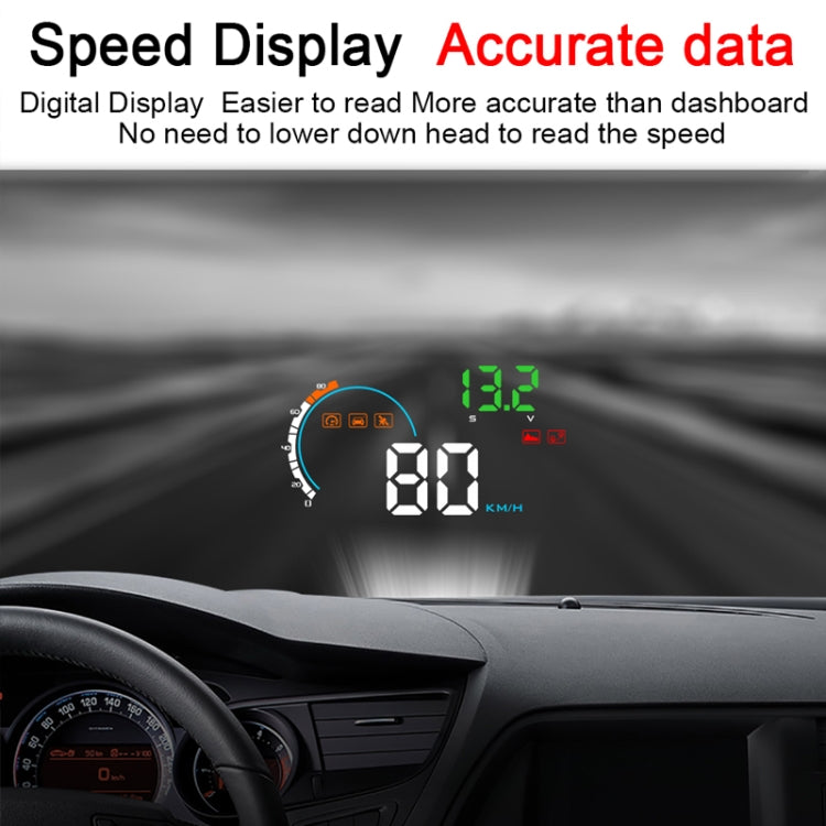 Q5 GPS 4 inch Vehicle-mounted Head Up Display Security System, Support Running Speed & Direction & Distance / Driving Kilometres / - Head Up Display System by buy2fix | Online Shopping UK | buy2fix