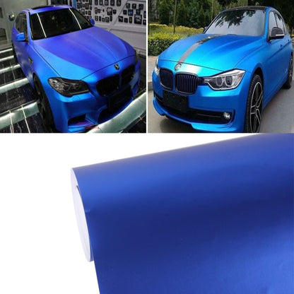 8m * 0.5m Ice Blue Metallic Matte Icy Ice Car Decal Wrap Auto Wrapping Vehicle Sticker Motorcycle Sheet Tint Vinyl Air Bubble Sticker(Dark Blue) - Auto Film by buy2fix | Online Shopping UK | buy2fix