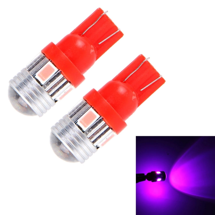 2 PCS T10 3W 6 LED SMD 5630 Pink Light Clearance Light.DC 12V. - Clearance Lights by buy2fix | Online Shopping UK | buy2fix