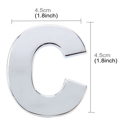 Car Vehicle Badge Emblem 3D English Letter C Self-adhesive Sticker Decal, Size: 4.5*4.5*0.5cm - 3D Metal Sticker by buy2fix | Online Shopping UK | buy2fix