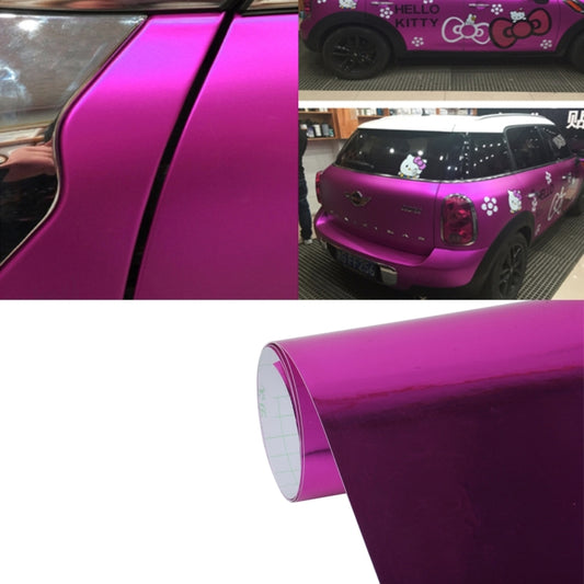 1.52m × 0.5m Electroplating Car Auto Body Decals Sticker Self-Adhesive Side Truck Vinyl Graphics(Magenta) - Auto Film by buy2fix | Online Shopping UK | buy2fix