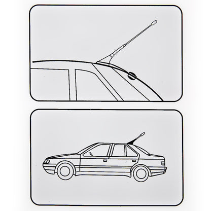 PS-08 Long Modified Car Antenna Aerial 47cm (White) - Aerials by buy2fix | Online Shopping UK | buy2fix