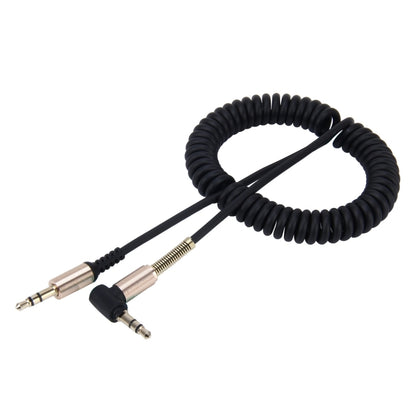 3.5mm 3-pole Male to Male Plug Audio AUX Retractable Coiled Cable, Length: 1.5m(Black) - Aux Cable by buy2fix | Online Shopping UK | buy2fix