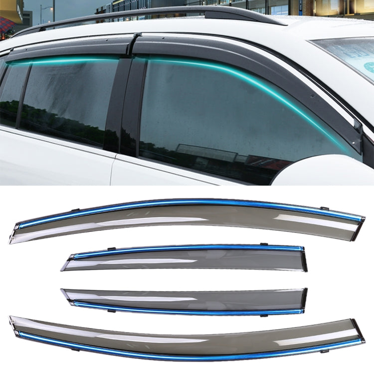 4 PCS Window Sunny Rain Visors Awnings Sunny Rain Guard for Ford Fiesta 2010-2018 Version Sedan - Window Foils & Solar Protection by buy2fix | Online Shopping UK | buy2fix