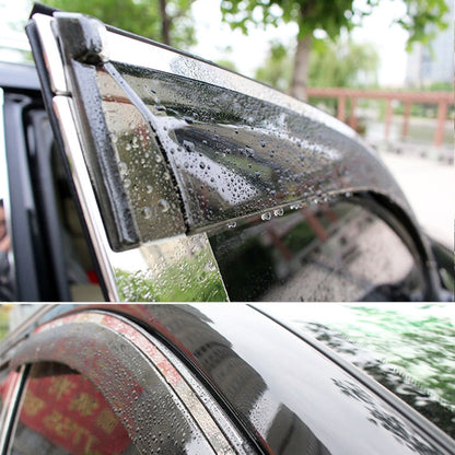 4 PCS Window Sunny Rain Visors Awnings Sunny Rain Guard for Ford Focus 2012-2018 Version Sedan - Window Foils & Solar Protection by buy2fix | Online Shopping UK | buy2fix