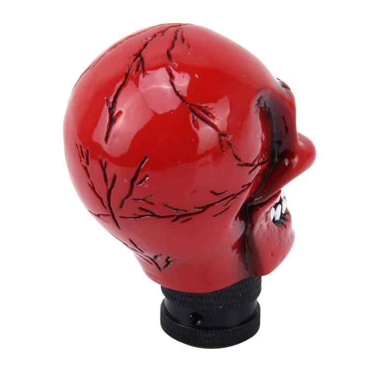 Universal Skull Head Shape ABS Manual or Automatic Gear Shift Knob with Three Rubber Covers Fit for All Car(Red) - Shift Knob by buy2fix | Online Shopping UK | buy2fix