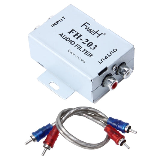 FH-203 12V Vehicle Car Audio Amplifier Noise Filter RCA Plug Loop Isolator for DVD Stereos - In Car by buy2fix | Online Shopping UK | buy2fix