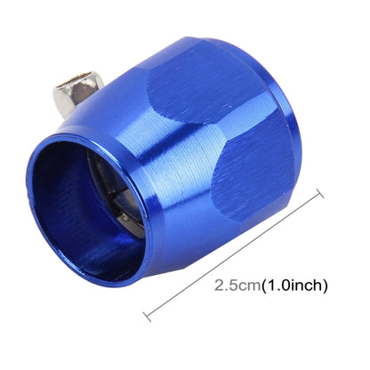 AN8 Car Performance Aluminum Accessories Adapter Nitrite Hose Finisher Adapter Nylon Braided Hose Clamp Blue Finish - In Car by buy2fix | Online Shopping UK | buy2fix