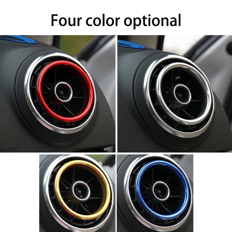 4 PCS Car Outlet Decorative Rings Aluminum Alloy Air Outlet Chrome Trim Ring Car Dashboard  Air Vents Cover Sticker Decoration for Audi A3(Magenta) - In Car by buy2fix | Online Shopping UK | buy2fix