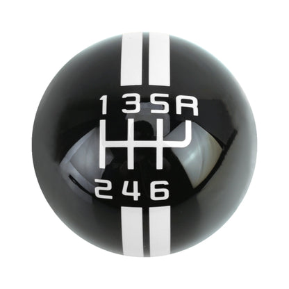 Universal Vehicle Ball Shape Modified Resin Shifter Manual 6-Speed Right-R Gear Shift Knob(Black White) - Shift Knob by buy2fix | Online Shopping UK | buy2fix