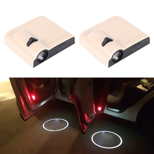 2 PCS LED Ghost Shadow Light, Car Door LED Laser Welcome Decorative Light, Display Logo for KIA K3 Car Brand(Khaki) - Door Lights by buy2fix | Online Shopping UK | buy2fix