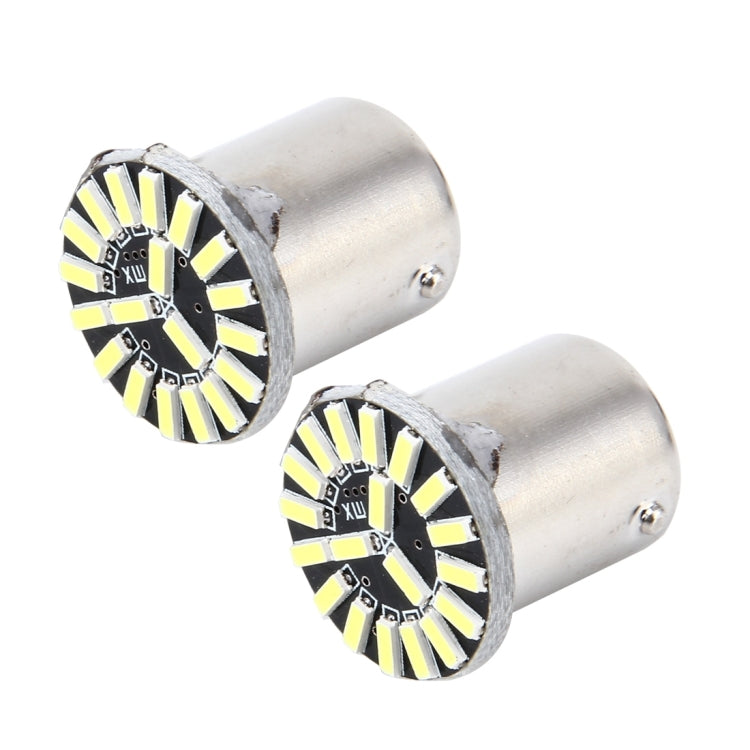 2 PCS 1156/BA15S 1W 50 LM 6000K Car AutoTurn Light with 19 SMD-4014 LED Lamps, DC 12V(White Light) - Arrow Turn Lights by buy2fix | Online Shopping UK | buy2fix