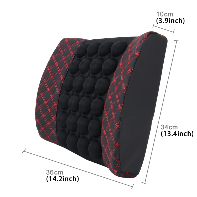 Four Season Chemical Fiber Wrapping Lumbar Seat Relaxation Waist Support Cushion for Car Office Family (Red) - Seat Accessories by buy2fix | Online Shopping UK | buy2fix