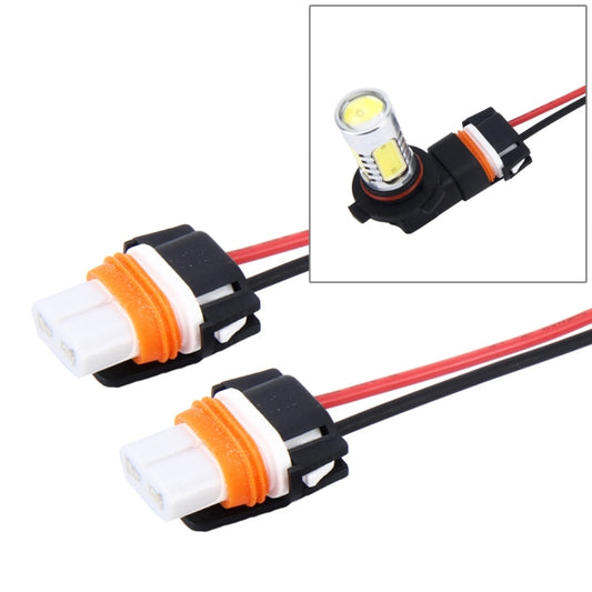 2 PCS 9005 Car Auto LED Bulb Ceramic Insulation Socket Holder (No Including Light) - Wires by buy2fix | Online Shopping UK | buy2fix