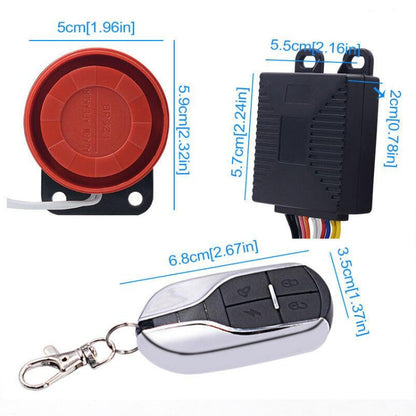 Motorcycle Smart Unidirectional Security Alarm System with Remote Control / Key - Theft Protection by buy2fix | Online Shopping UK | buy2fix