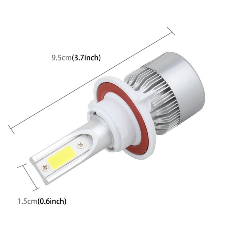 2 PCS  H13 18W 1800 LM 6000K IP68 Canbus Constant Current Car LED Headlight with 2 COB Lamps, DC 9-36V(White Light) - In Car by buy2fix | Online Shopping UK | buy2fix