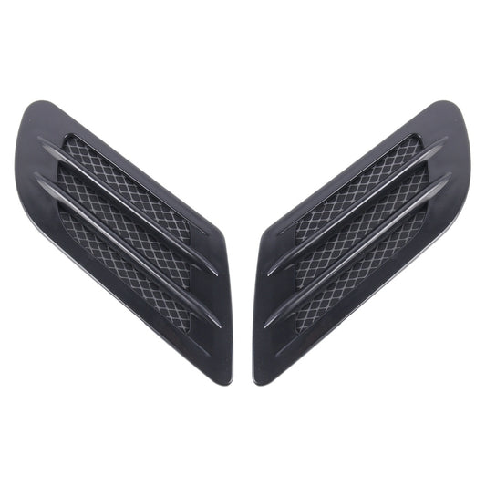 2 PCS Euro Style Plastic Decorative Air Flow Intake Turbo Bonnet Hood Side Vent Grille Cover With Self-adhesive Sticker - Decorative Sticker by buy2fix | Online Shopping UK | buy2fix