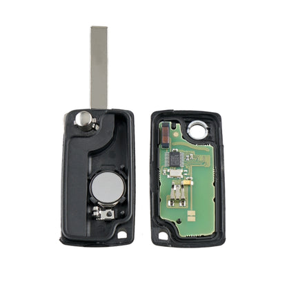 For PEUGEOT 2 Buttons Intelligent Remote Control Car Key with PCF7961 Integrated Chip & Battery & Holder & Slotted Key Blade & ASK Signal, Frequency: 433MHz - In Car by buy2fix | Online Shopping UK | buy2fix