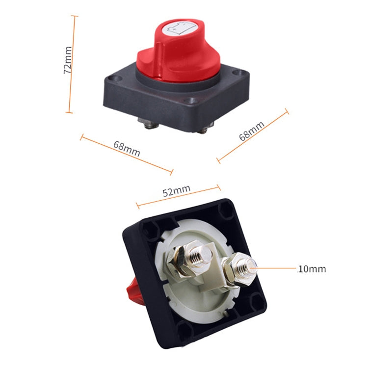 Car Auto RV Marine Boat Battery Selector Isolator Disconnect Rotary Switch Cut - In Car by buy2fix | Online Shopping UK | buy2fix