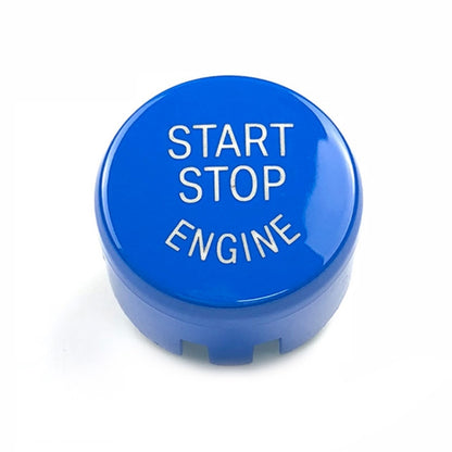 Car Engine Start Key Push Button Cover for BMW G / F Chassis,  with Start and Stop (Blue) - In Car by buy2fix | Online Shopping UK | buy2fix