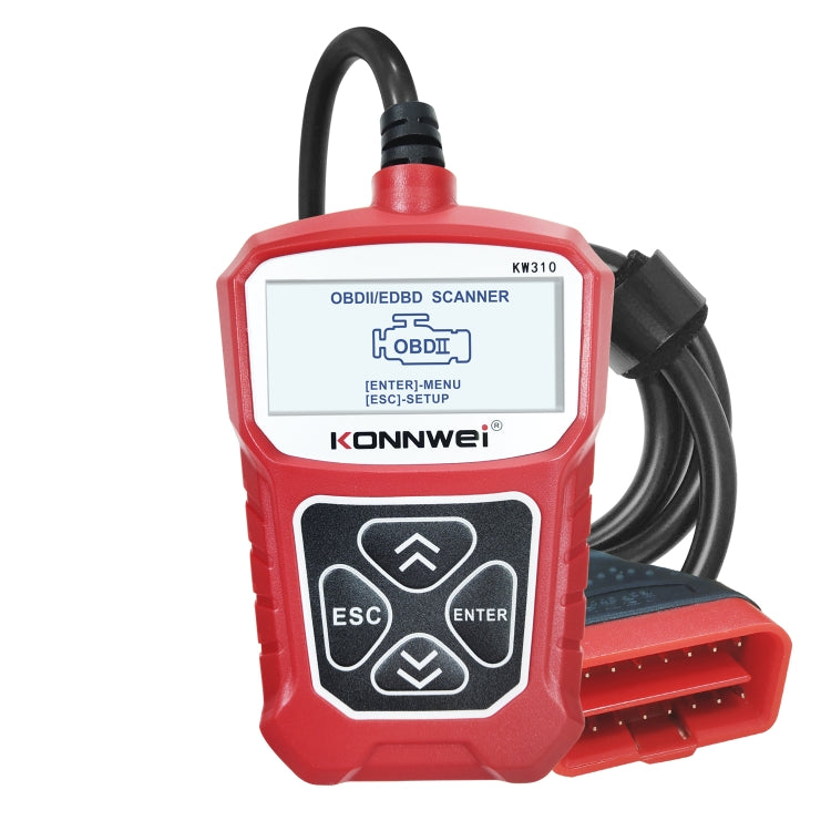 KONNWEI KW310 OBD Car Fault Detector Code Reader ELM327 OBD2 Scanner Diagnostic Tool(Red) - Code Readers & Scan Tools by KONNWEI | Online Shopping UK | buy2fix