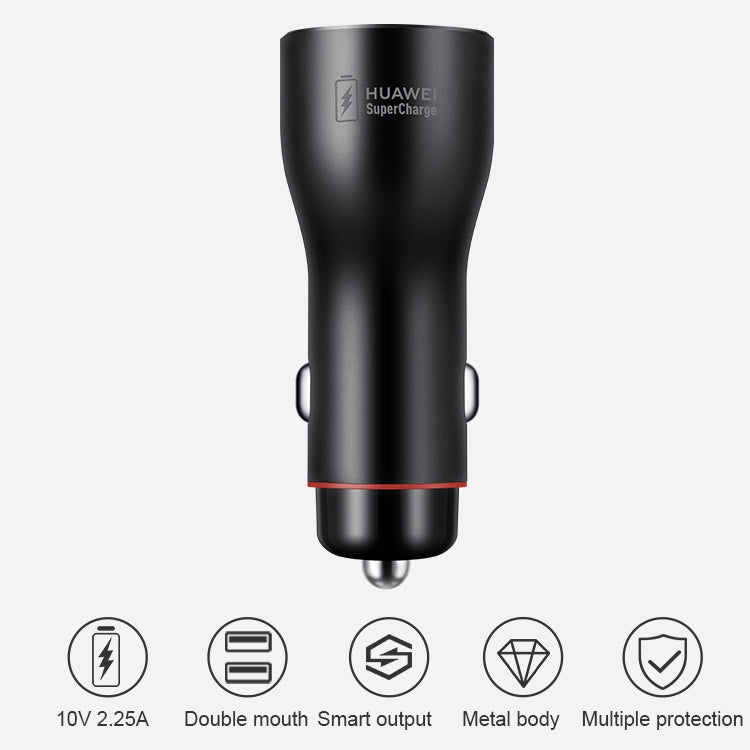 Original Huawei CP36 Dual USB Super Fast Charging Car Charger (Max 22.5W SE) (Dark Gray) - In Car by Huawei | Online Shopping UK | buy2fix