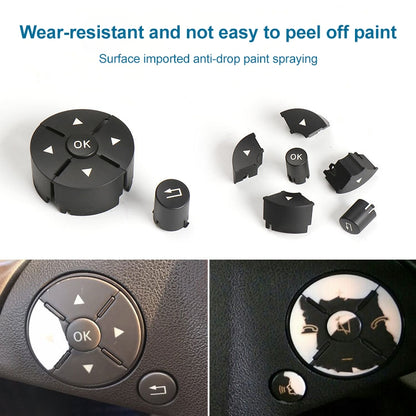 1 Pair Car Steering Wheel Switch Buttons Panel for Mercedes-Benz W204 2007-2014, Left Driving(Grey) - In Car by buy2fix | Online Shopping UK | buy2fix