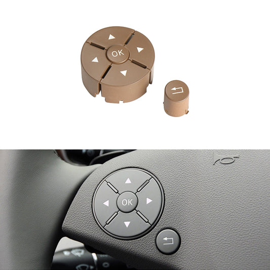 Car Left Side Steering Wheel Switch Buttons Panel for Mercedes-Benz W204 2007-2014, Left Driving(Beige) - In Car by buy2fix | Online Shopping UK | buy2fix